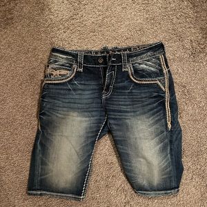 Men’s rock revival jean shorts - Hanvid - 32 waist